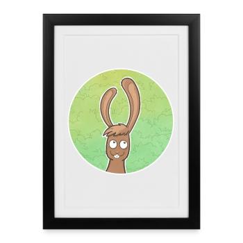 Rabbit - Framed poster (27 × 37 cm) - black - Front