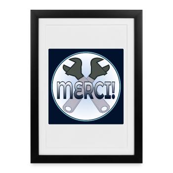 THANK YOU - pliers tools - ARTISAN - Framed poster (27 × 37 cm) - black - Front
