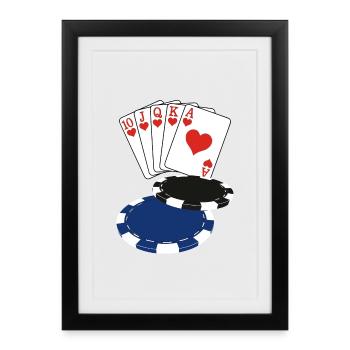 Poker - Framed poster (27 × 37 cm) - black - Front