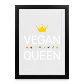 Végétalien - Affiche encadrée (27 × 37 cm) - noir - Devant