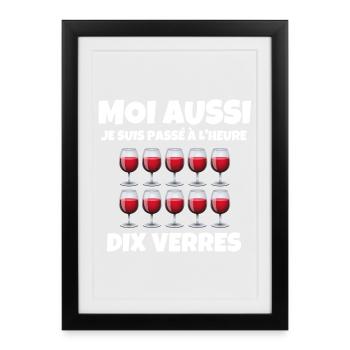 heure d'hiver - Affiche encadrée (27 × 37 cm) - noir - Devant