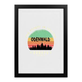 Erbach-Odenwald Design - Affiche encadrée (27 × 37 cm) - noir - Devant