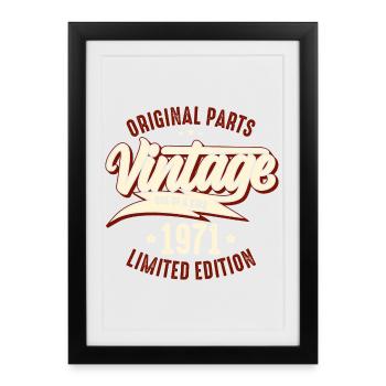 Vintage 1971 Limited Edition - Framed poster (27 × 37 cm) - black - Front