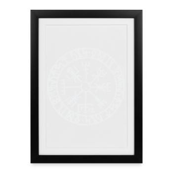 Symbole viking - Affiche encadrée (27 × 37 cm) - noir - Devant