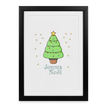 Joyeux Noël - Affiche encadrée (27 × 37 cm) - noir - Devant