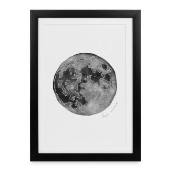 LUNE - Affiche encadrée (27 × 37 cm) - noir - Devant