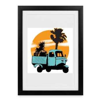 Singe - Affiche encadrée (27 × 37 cm) - noir - Devant