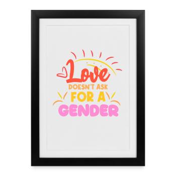 Déclaration LGBT Partenariat homosexuel - Affiche encadrée (27 × 37 cm) - noir - Devant