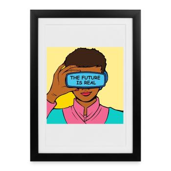 The future is Real VR Vision - Framed poster (27 × 37 cm) - black - Front
