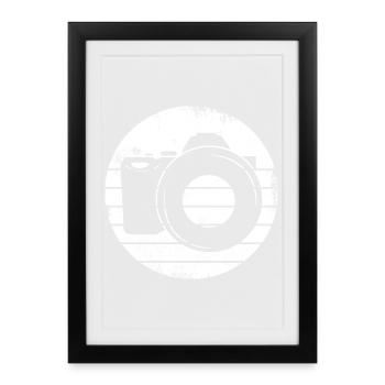 Appareil photo - Affiche encadrée (27 × 37 cm) - noir - Devant