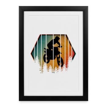 VINTAGE MOTOCROSS - Framed poster (27 × 37 cm) - black - Front