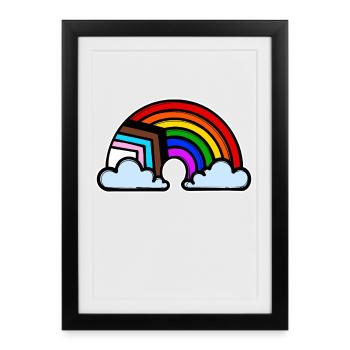 Right-wing homosexual Lgbt rainbow homosexual - Framed poster (27 × 37 cm) - black - Front
