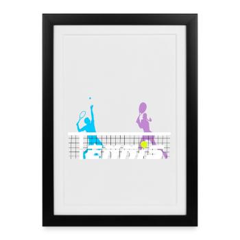 Tennis - Framed poster (27 × 37 cm) - black - Front