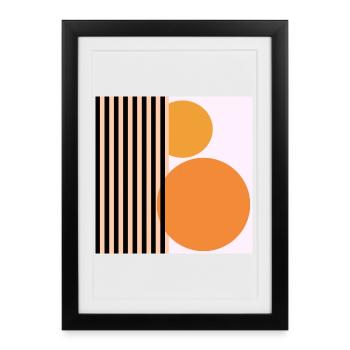 Geometry Abstract Art - Framed poster (27 × 37 cm) - black - Front