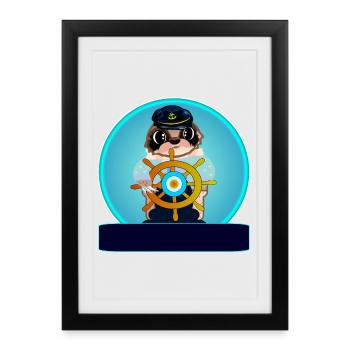 Cadeaux personnalisés Navigation - Affiche encadrée (27 × 37 cm) - noir - Devant