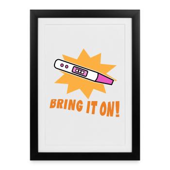 Parents Enceinte Déclaration Grossesse Maman - Affiche encadrée (27 × 37 cm) - noir - Devant