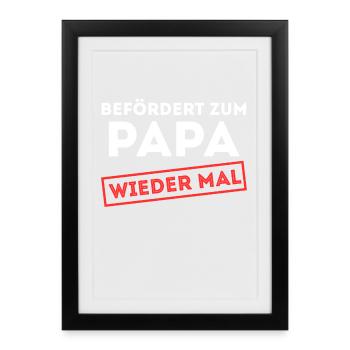 Pregnant Family Parents Statement Baby Happiness Dad - Framed poster (27 × 37 cm) - black - Front