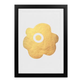 Yoga Flower Flower Gold Symbol Blossom Abstract Fan - Framed poster (27 × 37 cm) - black - Front
