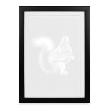 Squirrel - Framed poster (27 × 37 cm) - black - Front