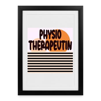 Geschenke für Physiotherapeutin - Gerahmtes Poster (27 × 37 cm) - Schwarz - Vorne