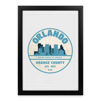 La ligne d’horizon d’Orlando - Affiche encadrée (27 × 37 cm) - noir - Devant