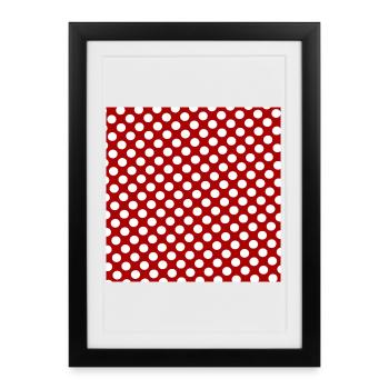 Modèle de texture de fond rouge Personnaliser - Affiche encadrée (27 × 37 cm) - noir - Devant