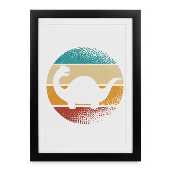 Dino Dinosaurs - Framed poster (27 × 37 cm) - black - Front