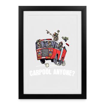 Fire Protection Fire Engine Fire Brigade Statement - Framed poster (27 × 37 cm) - black - Front