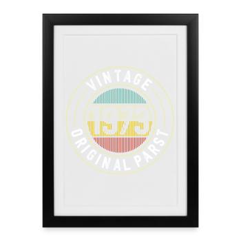 Vintage 1973 Original Parts Badge - Framed poster (27 × 37 cm) - black - Front
