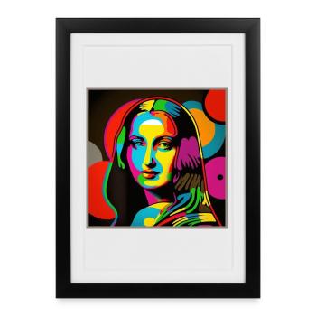 Porte Pop Art - Affiche encadrée (27 × 37 cm) - noir - Devant