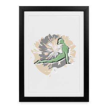 Yoga Sports on Valentine's Day - Framed poster (27 × 37 cm) - black - Front