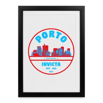 Porto Portugal - Affiche encadrée (27 × 37 cm) - noir - Devant