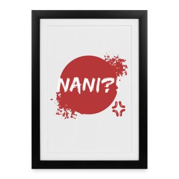 Anime Manga Quote Japanese Pop Culture Geek - Framed poster (27 × 37 cm) - black - Front