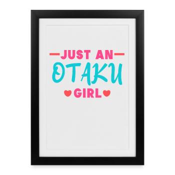 Pop Culture Japan Anime Manga Heart Statement - Affiche encadrée (27 × 37 cm) - noir - Devant