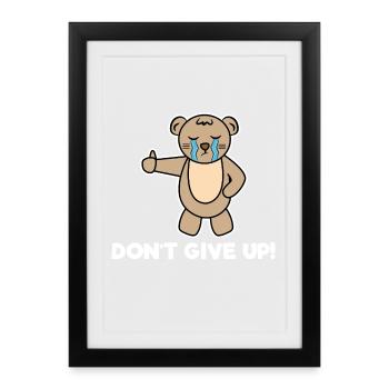 Cartoon Statement Comic Anime Manga Geek - Affiche encadrée (27 × 37 cm) - noir - Devant