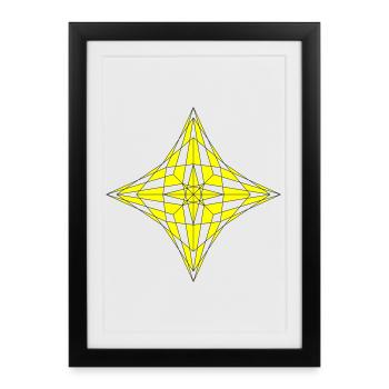 Étoile dans Astroid - Affiche encadrée (27 × 37 cm) - noir - Devant
