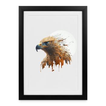 Beautiful American Eagle - Framed poster (27 × 37 cm) - black - Front
