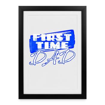 Femme enceinte Papa Déclaration Bébé Famille Bonheur Parents - Affiche encadrée (27 × 37 cm) - noir - Devant