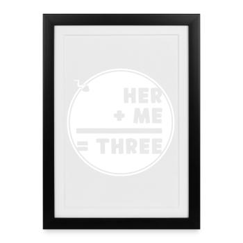 Dad Family Parents Cool Saying Pregnant Baby - Framed poster (27 × 37 cm) - black - Front