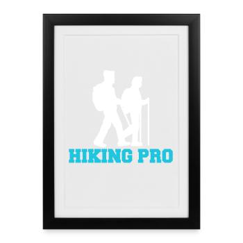 Déclaration de randonnée en montagne - Affiche encadrée (27 × 37 cm) - noir - Devant