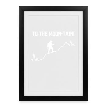 Hiking Statement Hikers Mountaineering Climbing - Framed poster (27 × 37 cm) - black - Front