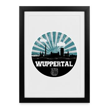L’horizon de l’heure bleue de Wuppertal - Affiche encadrée (27 × 37 cm) - noir - Devant