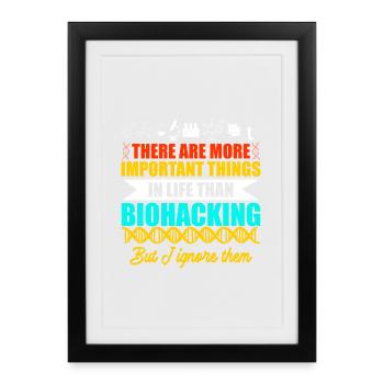 Design Biohacker - Affiche encadrée (27 × 37 cm) - noir - Devant