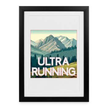 Ultra en cours d’exécution - Affiche encadrée (27 × 37 cm) - noir - Devant
