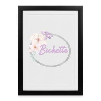 Bichette - Affiche encadrée (27 × 37 cm) - noir - Devant