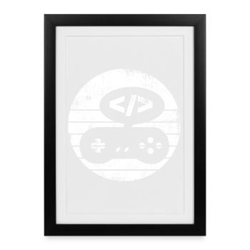 Game Developer - Framed poster (27 × 37 cm) - black - Front