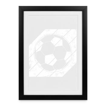 Croquis de football - Affiche encadrée (27 × 37 cm) - noir - Devant