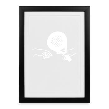 Raquettes Padel Padel Sport d’équipe Entraînement Tennis - Affiche encadrée (27 × 37 cm) - noir - Devant