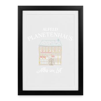 Alfeld Leine, Planetenhaus, Alles im Lot - Gerahmtes Poster (27 × 37 cm) - Schwarz - Vorne