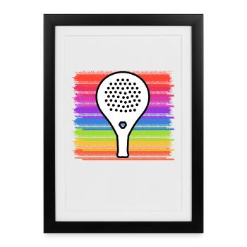Racket Padel Sport Tennis Padel Game Serve - Framed poster (27 × 37 cm) - black - Front